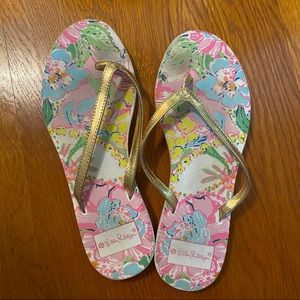 Lily Pulitzer flip flops